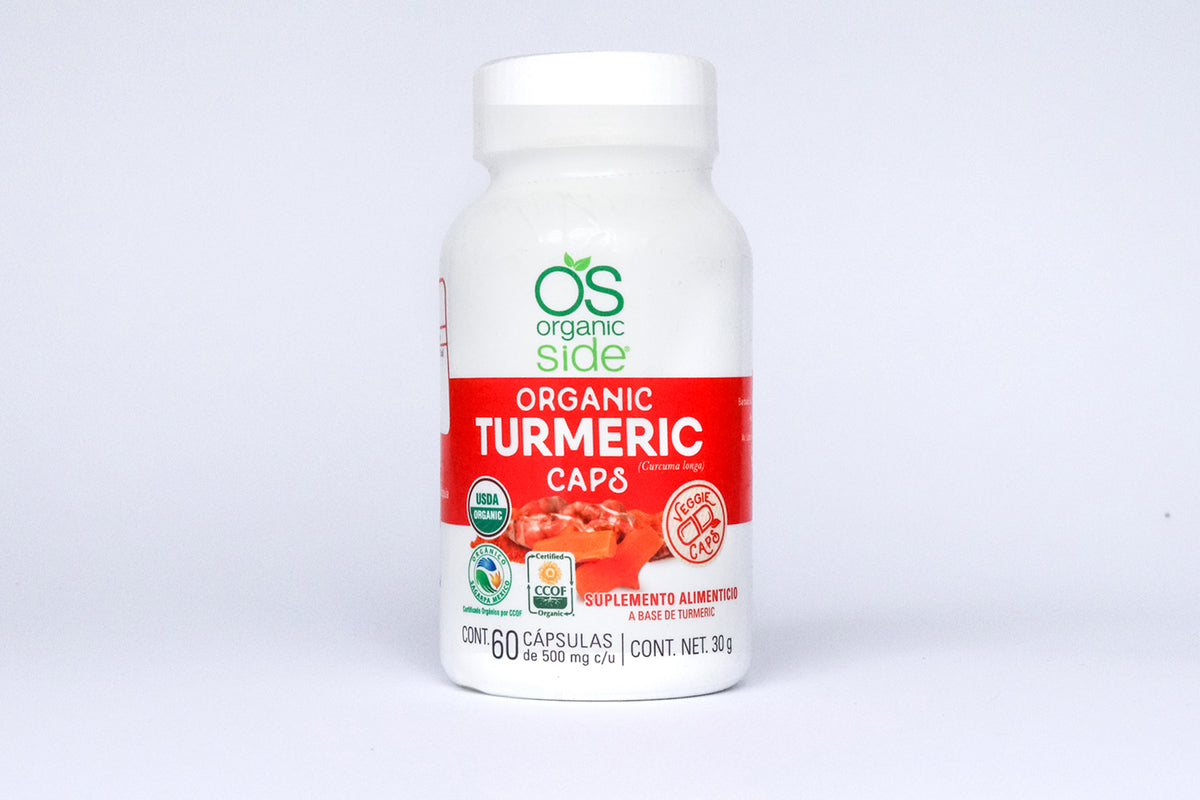 Organic turmeric Caps OS Side