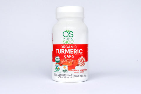 Organic turmeric Caps OS Side